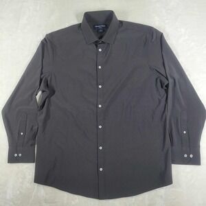 Mizzen Main Leeward Button Up Shirt Men's Large Black Long Sleeve Classic Solid